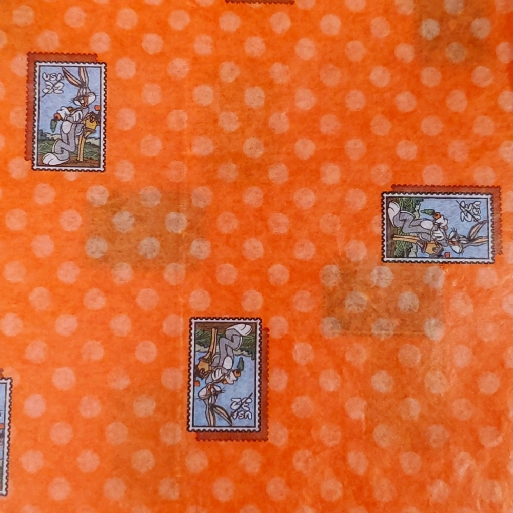 Bugs Bunny USPS 1997 Limited edition tissue paper with stamp graphic 2 sheets